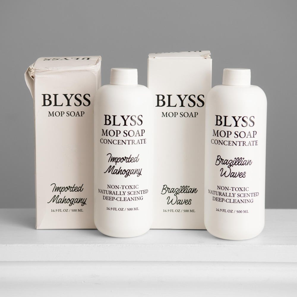 Blyss Mop Soap Concentrate 2pk Mahogany & Brazilian Waves Eco Natural Cleaning